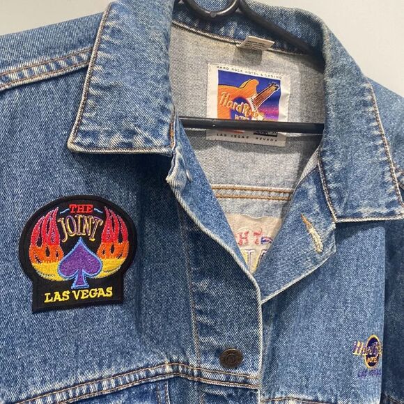 Vintage Hard Rock Las Vegas "The Joint" Save The Planet Denim Jacket Coat 90s XL - Picture 2 of 7